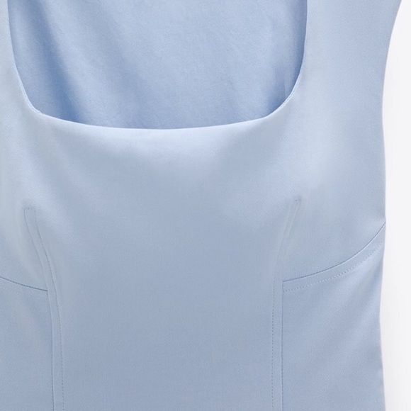 Fitted dress - sky blue - Picture 4 of 10